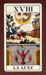 XVIIII Le Soleil, Franse tarotkaart van de Zon, 19e eeuw